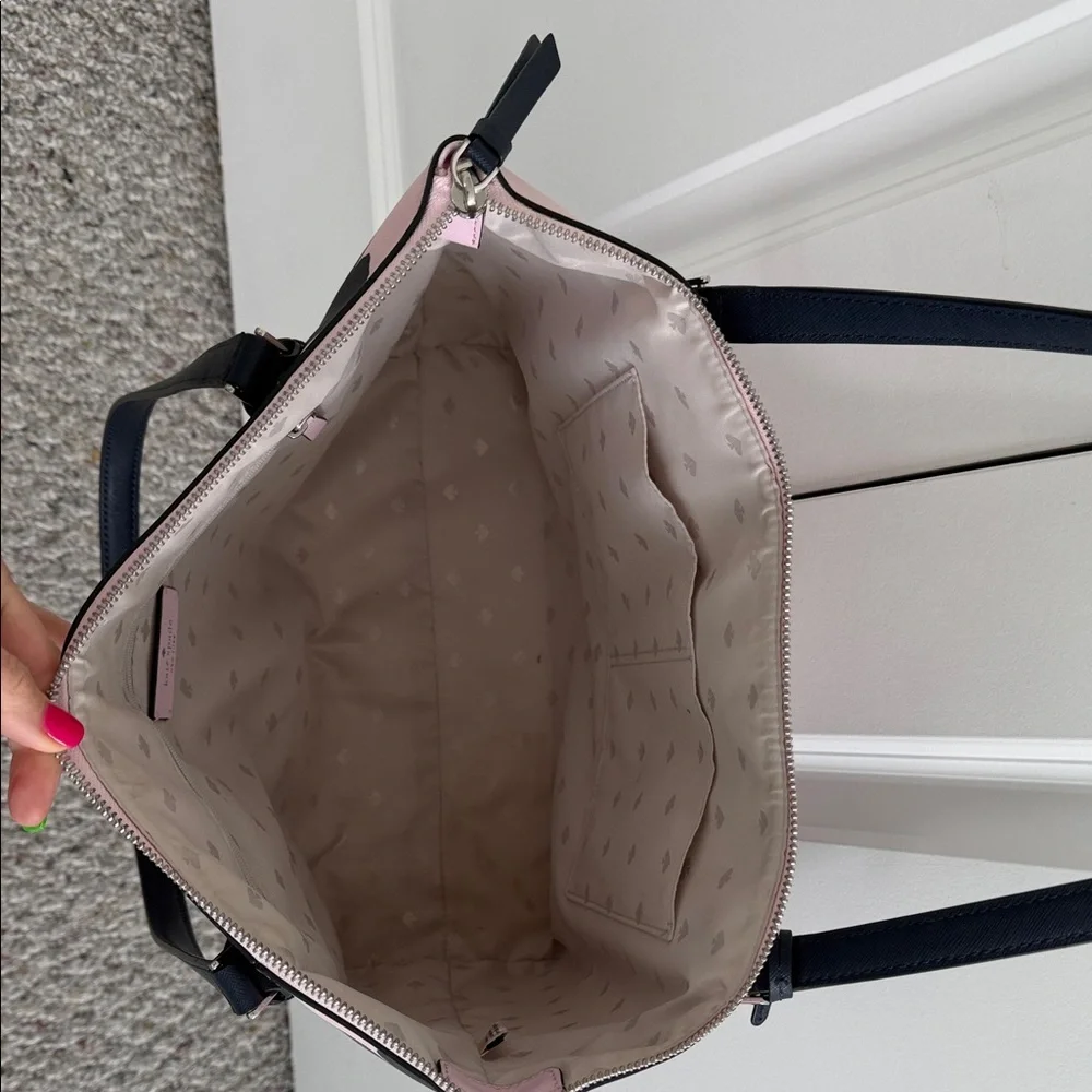 Kate Spade Black and Pink Floral Tote - Picture 3 of 8